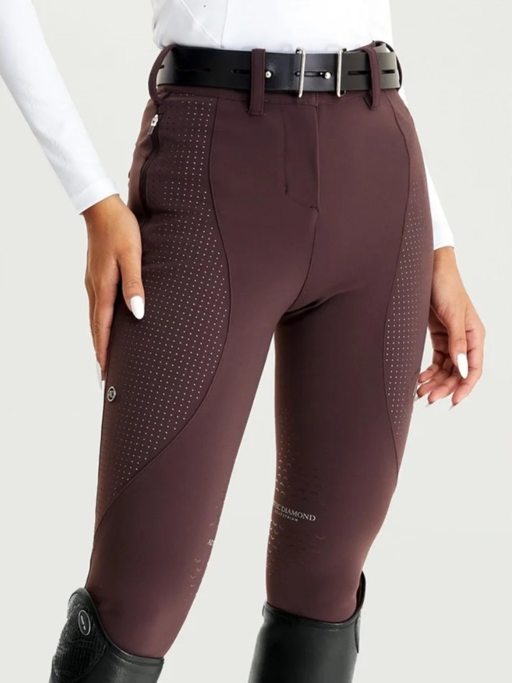 Aztec Diamond Maroon Performance Breeches